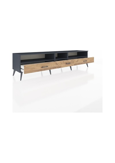 Hyperion Tv Ünitesi 3 Raflı 3 Çekmeceli 220x44x51 Antrasit-antrasit/çam Antrasıt/atlas Çam - Antrasıt Hyperion Tv Ünitesi 3 Raflı 3 Çekmeceli 220x44x51 Antrasit-antrasit/çam Antrasıt/atlas Çam - Antrasıt