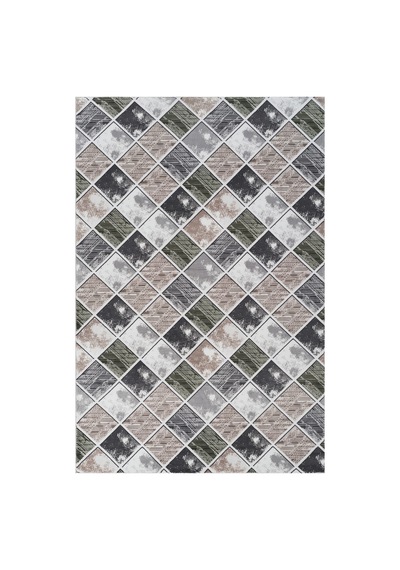 Villadia Home Textile Kaymaz Taban Modern Desen Halı Yolluk Leke Tutmaz Kolay Temizlenir Koridor Salon Yatak Mutfak Odası Vd4025yeşil Yeşil