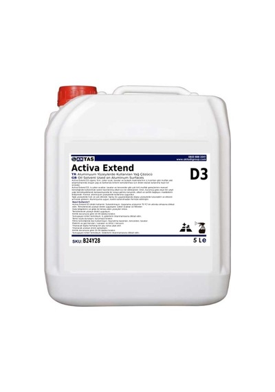 Activa Extend D3 Aluminyum Yüzeylerde Kullanılan Yağ Çözücü 5 Litre N11.8006