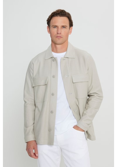 AC&Co / Altınyıldız Classics Erkek Bej Standart Fit Normal Kesim Gömlek Yaka %100 Pamuk Mont Bej AC&Co / Altınyıldız Classics Erkek Bej Standart Fit Normal Kesim Gömlek Yaka %100 Pamuk Mont Bej