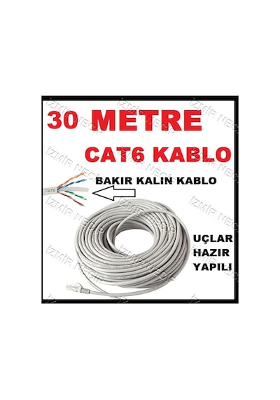 Ncpline 30 M Internet Kablosu Kalin Cat6