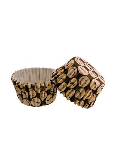 Cupcake Kalıbı Pet Kapsül Kek Kalıbı 52X45 Mm 100 Adet Emoji