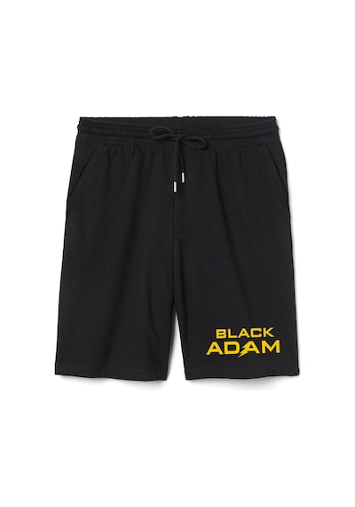 Black Adam Letter Logo Erkek Siyah Şort 001