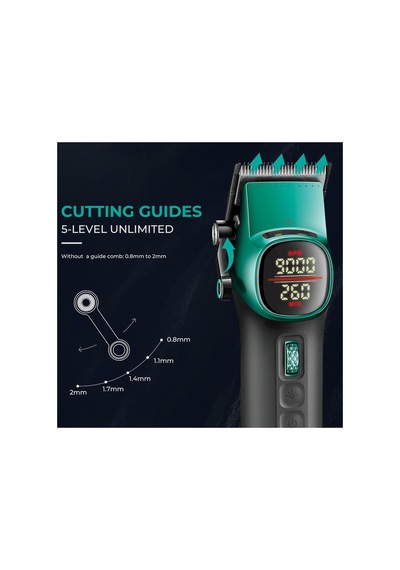 V-885 S2 Profesyonel Dijital Tıraş Makinesi Seti - Clipper - Trimmer - Çantalı