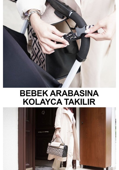 Bebek Arabası Düzenleyici Çanta - Çok Bölmeli Organizer 106595 Bej - Kahverengi