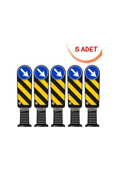 Refüj Alanı Dubası Esnek Refüj Başı Tabelası Plastik Refüj Ayırıcı 90 Cm Evelux 200mm 5 Adet