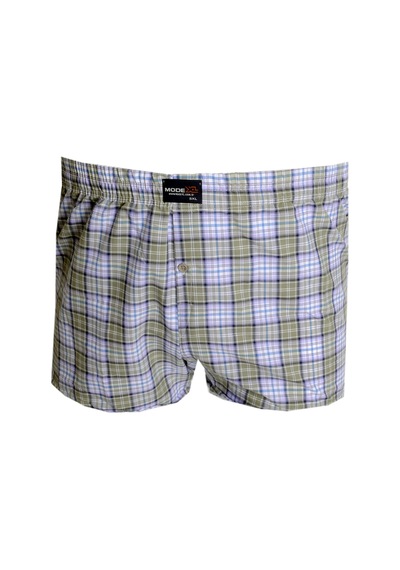 Mode Xl Büyük Beden Erkek Boxer Desenli Poplin 6348 Haki 001