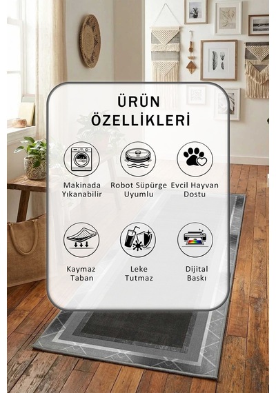 Yıkanabilir Yolluk 84 Antrasit