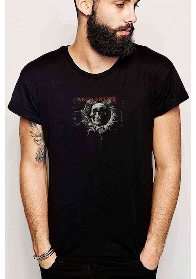 Panda Sepultura Baskılı Siyah Erkek Tshirt