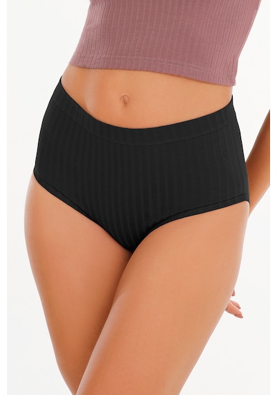 Sensu Kadın Fitilli Model Pamuklu Soft Renkler Yüksek Bel 5'li Külot Model-2 Model2