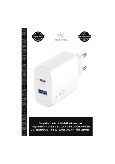 Seyahat Aleti Mobil Aksesuar Taşınabilir X-level Xc4035 X-charger Ultraboost 65w Şarj Adaptör 2port