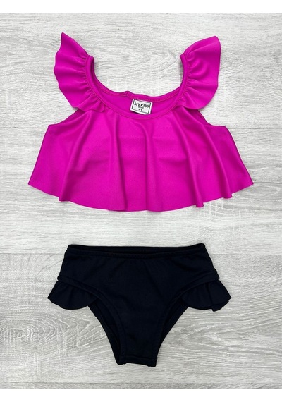 My Kids Wear Fırfır Detaylı 2 Li Mayo Takım Pembe