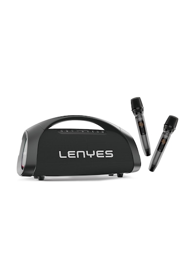 Lenyes S873 Rgb Işıklı Taşınabilir Kumandalı&mikrofonlu Tws Bluetooth Speaker Hoparlör V5.3 Siyah