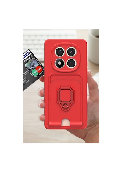Redmi Note 14 Pro 4g Kılıf Zuma Kartvizitli Yüzüklü Silikon - Pembe Bzsxx00 1