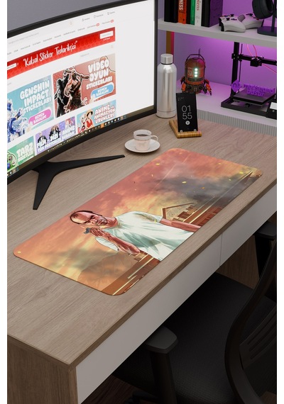 Gta 5 Kaymaz Dikişli Kauçuk Oyuncu Mousepad V3 - 70x30 Xl Gaming Mouse Pad Fare Altlığı