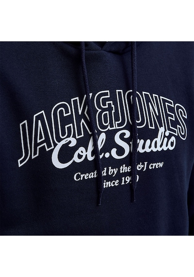 Jack & Jones Jack&jones Makoto Erkek Lacivert Kapüşonlu Sweatshirt Lacivert