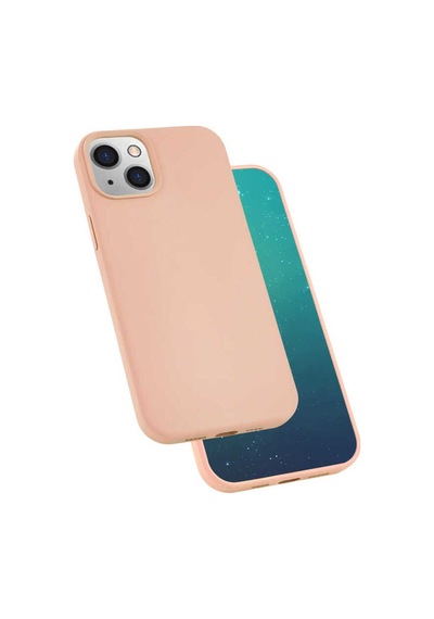 Apple Uyumlu iPhone 13 Mini Kılıf Zore Silk Silikon Pembe