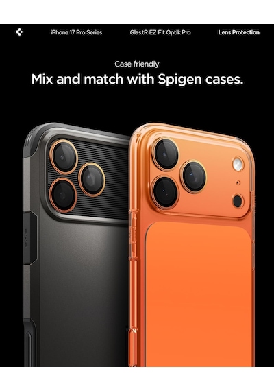 İphone 17 Pro/pro Max / 16 Pro/16 Pro Max / 15 Pro/15 Pro Max İle Uyumlu Kamera Lens Koruyucu Cam Kolay Kurulum Glas.tr Ez Fit Optik Pro 2 Adet Orange - Agl10123