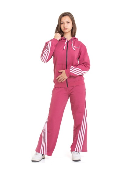 Miniğimin Cicileri Minigimin Cicileri Şeritli Dri Fit Kapşonlu Kız Çocuk 2 Li Eşofman Takımı - Gül Kurusu Gülkurusu Miniğimin Cicileri Minigimin Cicileri Şeritli Dri Fit Kapşonlu Kız Çocuk 2 Li Eşofman Takımı - Gül Kurusu Gülkurusu