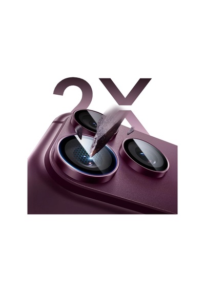 Buff Apple iPhone Uyumlu 18 Pro / 18 Pro Max Titan Metal Kamera Lens Koruyucu Dark Cherry Kiraz