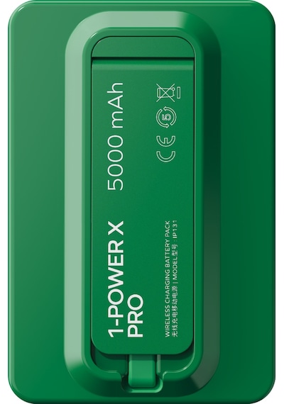 Momax IP131HKG Power X Pro+Magnetic Wireless 5000 mAh Standlı + USB-C Kablo Powerbank Yeşil