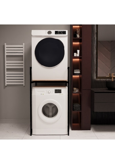 Banyo Rafı Çamaşır Ve Kurutma Makinesi Dolabı Çam 1623 Çam