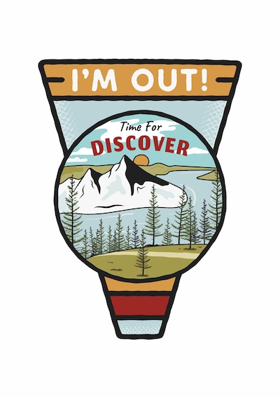 Kamp Avcı Off Road 4x4 Sticker - Discover Adventure Sticker -araba Oto Motosiklet Karavan Sticker - 02179 10x7 Cm