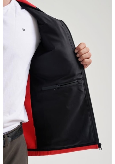 Exuma 2311100 Erkek Kırmızı Yağmur Rüzgar Geçirmez Softshell Özellikli Mont 001
