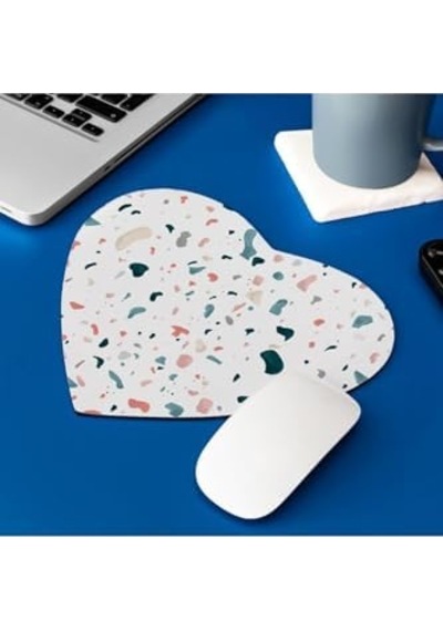 Efektli Şık Tasarım Kalp Mouse Pad 22 Cm X 19 Cm
