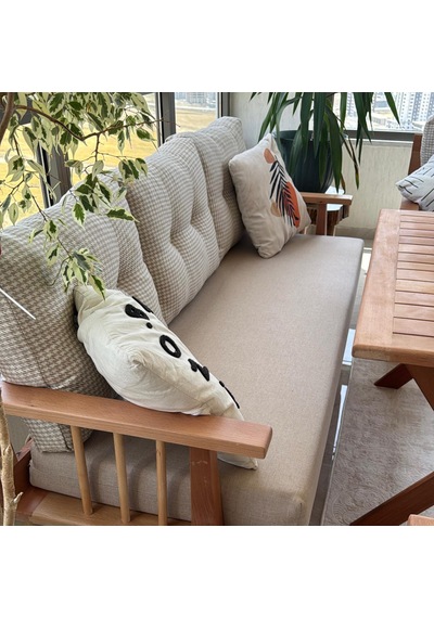 Masif Ahşap Balkon Mobilya