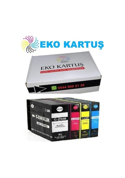 Eko Kartuş Canon Maxify MB-5050 4 Renk  PGI-2500 Xl Uyumlu Kartuş