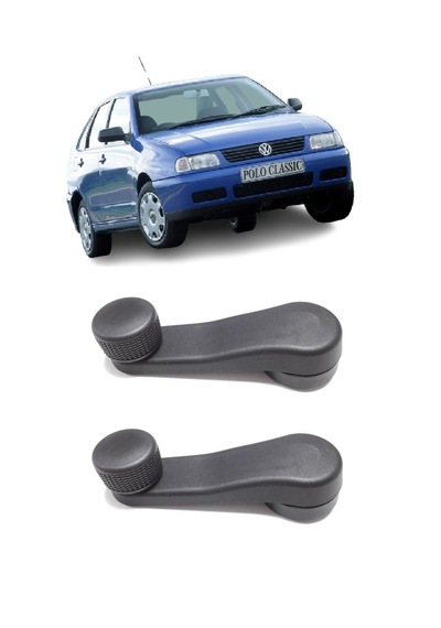 Vw Polo Classic 1996-2002 Uyumlu Manuel Çevirmeli Cam Açma Kapama Kolu Siyah 2 Adet Takım 1h0837581