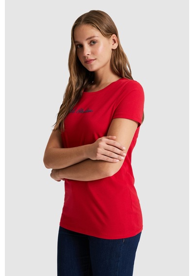 U.s. Polo Assn. Kadın Kırmızı Tişört Basic 50323450-vr030 Kirmizi U.s. Polo Assn. Kadın Kırmızı Tişört Basic 50323450-vr030 Kirmizi