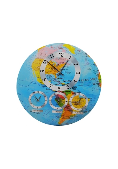 Time Gold Antik Küre Dünya Saati Çap 48 Cm Altın