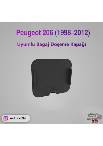 Peugeot 206 1998 2012 Uyumlu Bagaj Döşeme Kapağı