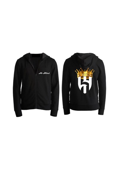 Pisa Art Al-hilal Kral Tacı Suudi Arabistan Pro Ligi Özel Tasarım Taraftar Fermuarlı Sweatshirt Hrmsw1101 Siyah