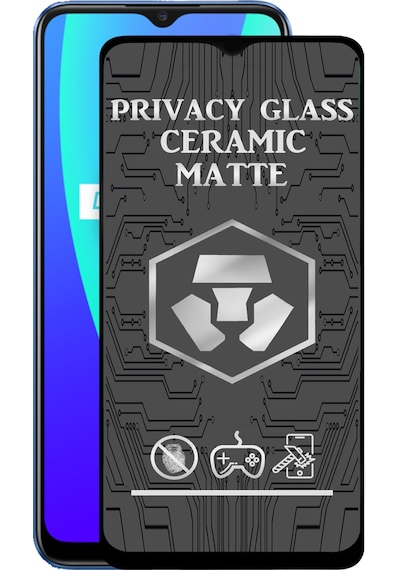 Realme C15 ile Uyumlu Tam Kaplayan Mat Seramik Hayalet Ekran Koruyucu