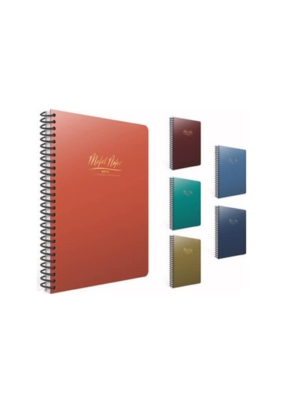 Metal Notes Spiralli Pp Kapak Defter 17x24 Cm 80 Yp Kareli