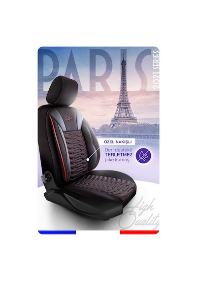 Panda Paris Serisi Pike Kumaş Oto Koltuk Kılıfı - Tam Set