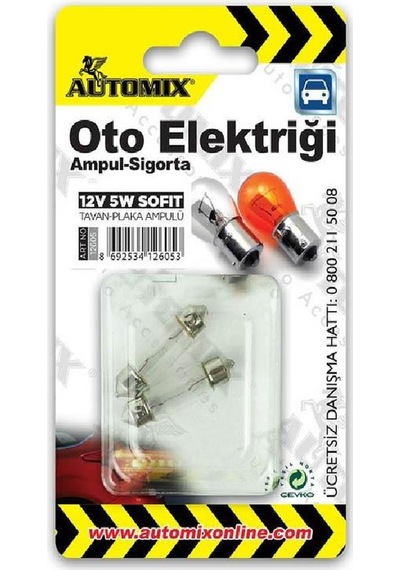 Automix 12v 5w Sofit Ampul Seti