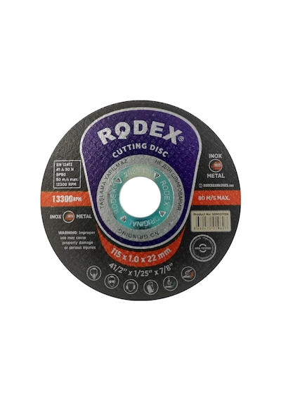 Telvesse Rodex İnox Metal Kesici Taş Disk 115 X 1 Mm 3 Adet