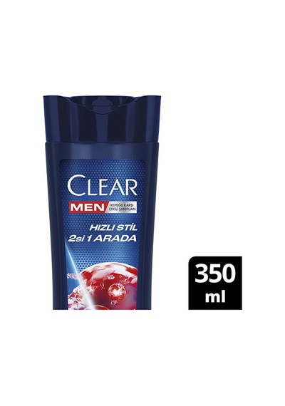 2 Adet Clear Men Hızlı Stil 2in1 Şampuan 350 Ml