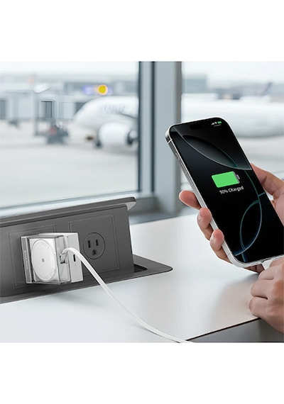 Sharge Retractable 65 Gan Şarj Cihazı - Beyaz