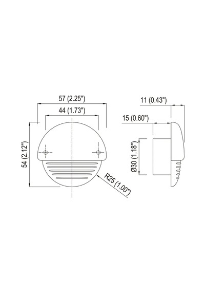 Merdiven Lambası Kromaj 24v V Led Mavi