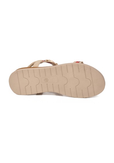Ayakmod 358170 Z Bej Kadın Sandalet