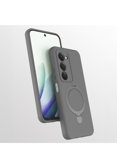 Teleplus Xiaomi Redmi 15 Kılıf M-safe Şarj Özellikli Standlı Samara Kapak