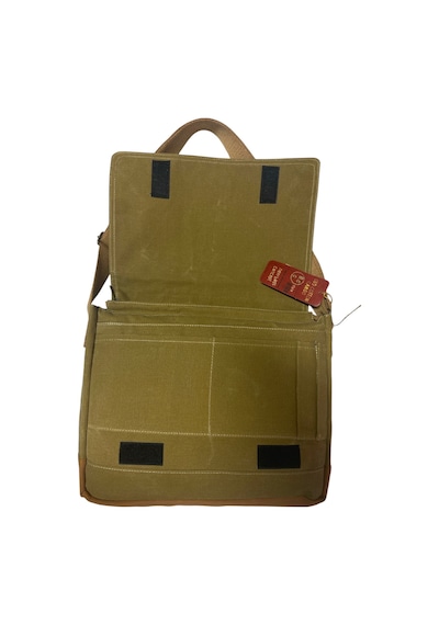 Old Cotton Cargo Vintage Su Geçirmez Salaş Kanvas Unisex Postacı Günlük Okul Laptop Omuz Çantası 32x40cm CAMEL