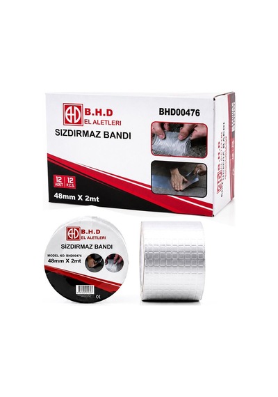 B.h.d Bhd-00476 Su Sızdırmaz Tamir Bantı 48mmx1.5 2mt Sakız Bandı - 12'li Paket