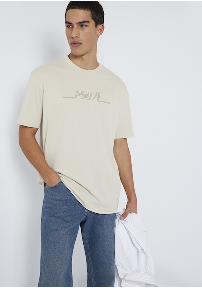 Mavi - Mavi Baskılı Bej Tişört 0613128-70144 Bej