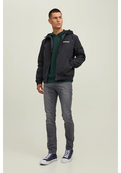 Jack & Jones Jjerush Hood Bomber Erkek Mont Siyah